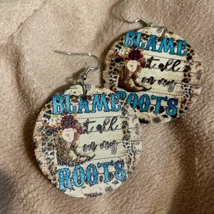 earrings leatherlike brand new